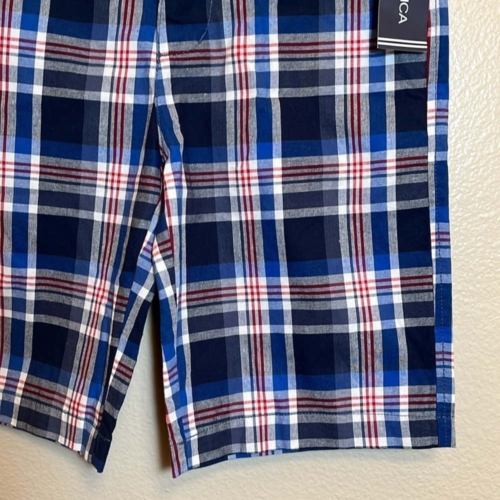 𝅺NAUTICA Blue Plaid Shorts Boy Size 12 - Picture 5 of 10